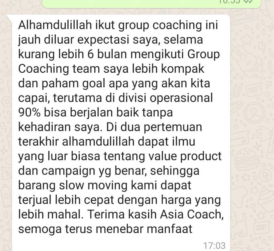 Testimoni peserta mengenai penerapan metode dan hasil yang bisa diuji
