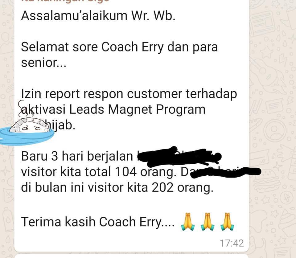 Testimoni peserta mengenai tim yang lebih kompak dan operasional yang lebih mandiri