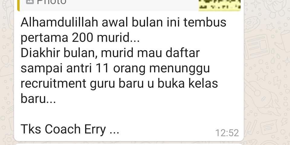 Testimoni peserta mengenai implementasi sales dan follow up tim